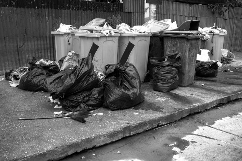 Residential skip ready for waste disposal in Ealing