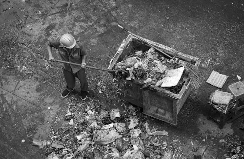 Various sizes of construction skips in Ealing