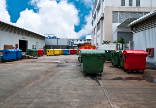 Ealing recycling center with containers