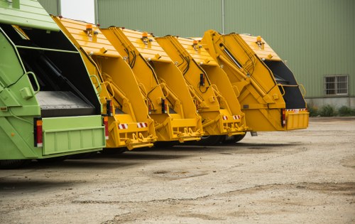 Proper waste segregation within a skip container